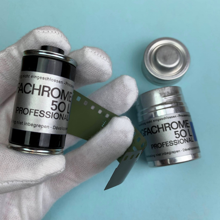 Klisza eksperymentalna AGFAchrome 50L 135/36 exp.