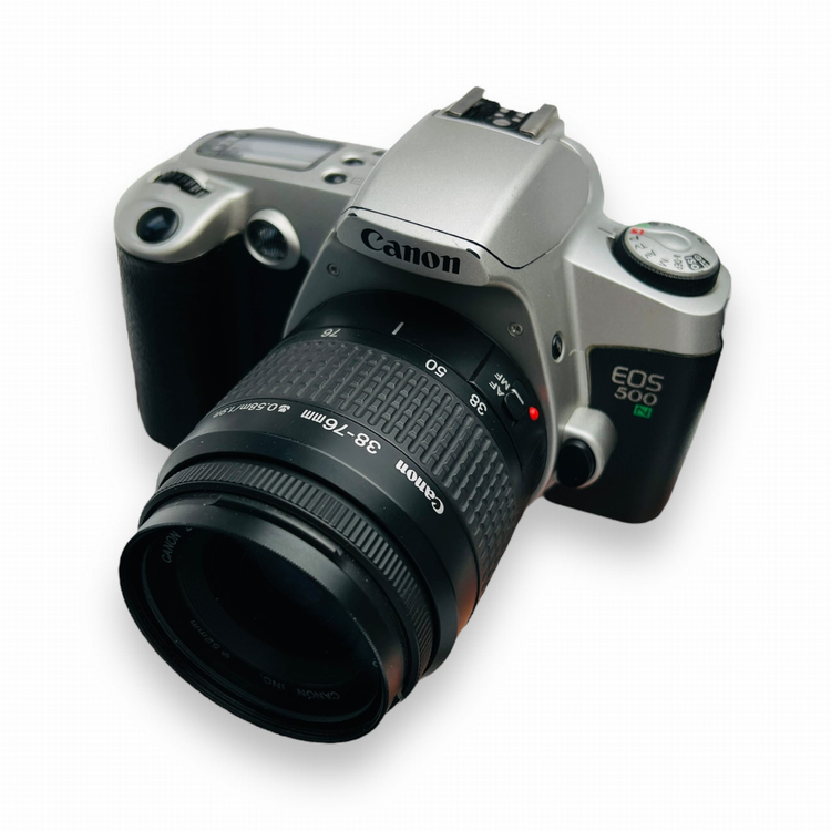Aparat analogowy lustrzanka Canon Eos 500n 38-76mm